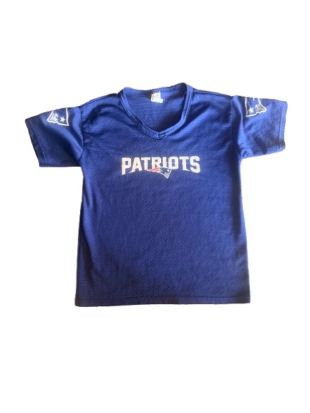 Kids Patriots Short Sleeve Fan Jersey in Blue